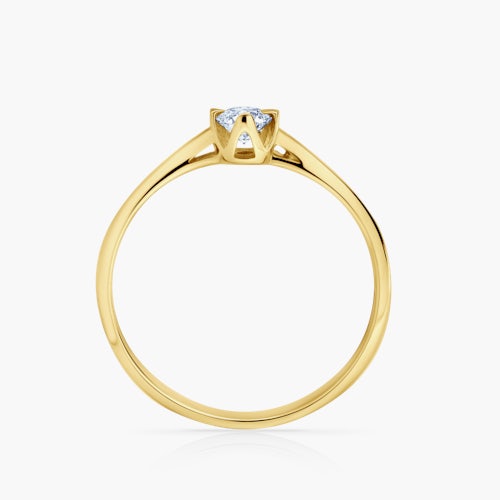 Pierścionek zaręczynowy SAVICKI: złoty, diament